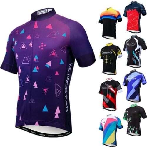 Weimostar 2021 Men Cycling Jersey Short Sleeve Mountian Bike Jersey Shirt Pro Bicycle Clothes Road Cycling Wear Uniform Clothing