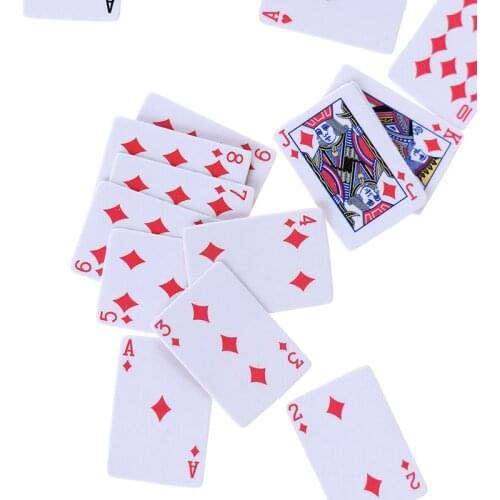 1 Set 1:12 Cute Miniature Dollhouse Cute Mini Poker Playing Cards Mini Cute Poker Doll Accessorie Doll Toys Decoration