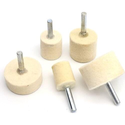 1pcs 6mm shank Wool Felt Polishing Buffing Wheel Grinding Head Metals Rotary Tools Wheels Tool Drill Electric Grinder