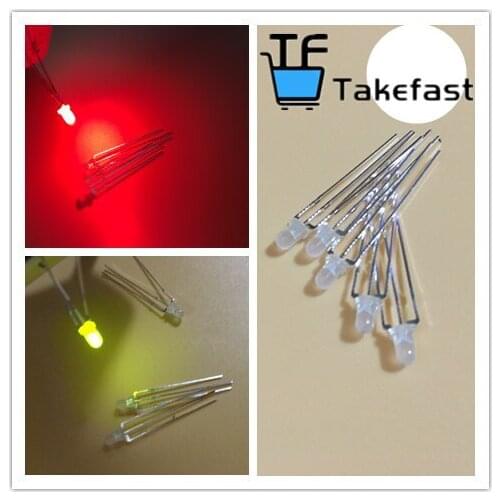 100pcs LED 3mm Round Diffused Bi color Red & Green two Color Common cathode LED Diode Light Emitting Diode Bi-Color still 2v