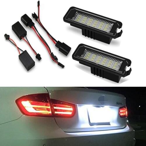 2x Canbus License Plate Light Led For Skoda Superb VW Polo Phaeton SEAT Altea Leon Golf 4 5 6 Eos Lupo Beetle Passat CC Scirocco