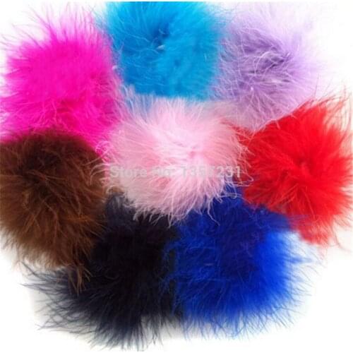 300pcs/lot fashion curl ostrich puff feather children feather hairwear
