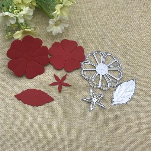 4pcs flowers Metal Cutting Dies Craft Stamps die Cut Embossing Card Make Stencil Frame
