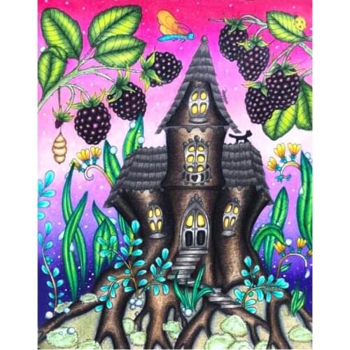 5d Embroidery Mosaic Craft Cartoon Castle Diy Diamond Painting Kits Crystal Picture Wall Paper Rhinestone Drawing Christmas Gift