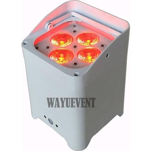 6pcs/lot Wifi &Remote uplighting SMART DJ 4x18w RGBWA UV 6in1 Battery Operate wireless dmx LED Uplight for Wedding