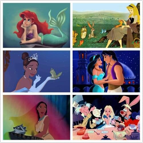 Diy Disney Princess Diamond Painting Crafts Mosaic Rhinestone Painting Cross Stitch Diamond Painting