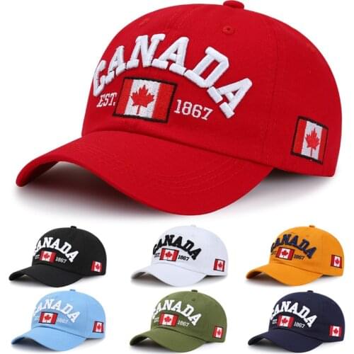 New Spring Mens Baseball Caps For Women Embroidery Canada Maple leaf Cap Retro Casual Streetwear Cotton Casquette Snapback Hat