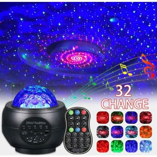 Galaxy Starry Sky Projector Night Light Child Blueteeth USB Music Player Star Night Light Romantic Projection LED Lamp