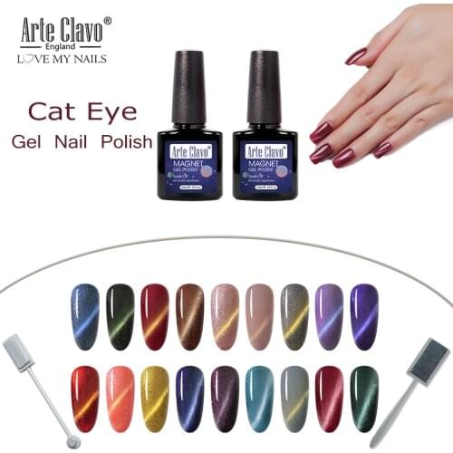 Arte Clavo 10ml Cat Eye Magnet Gel Nail Polish All For Manicure 46 Colors UV LED Soak Off Nail Art Semi Permanant 3D Gel Polish