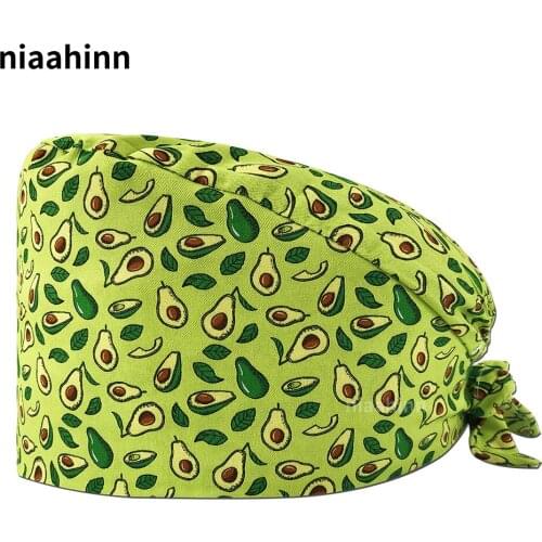 100%Cotton Dental Clinic Headwear Women Men Pet Veterinary Work Hat Doctor Nurse Scrub Hat Nursing Skull Cap Clearance Scrub Cap
