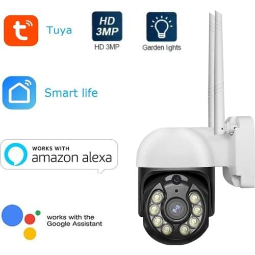 Wouwon Mini Dome IP Camera HD 3MP Tuya Smartlife App Waterproof Outdoor Wireless WiFi Security CCTV Camera alexa Google Home