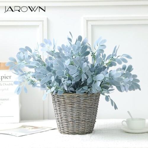 JAROWN Artificial Plant Bouquet Wedding Simulation Fake Flower DIY Matching Accessories Home Garden Green Plant Decoration