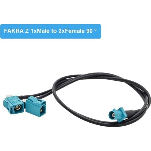 10PCS/LOT Car GPS Antenna Splitter Cable For BMW Benz Android Screen Car Audio Video Fakra Z Male to Female Y Type RG174 Cable