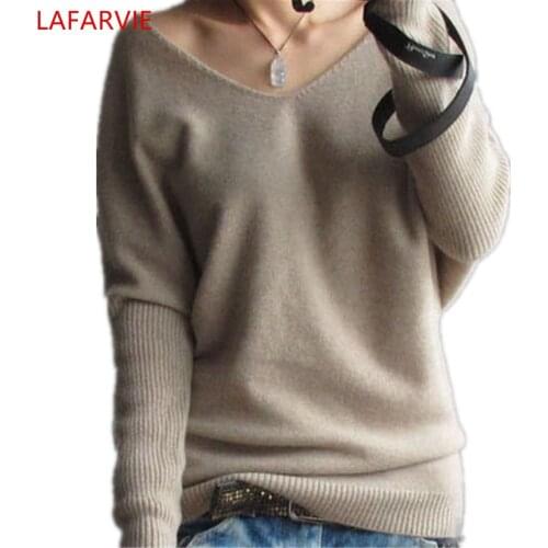 Lafarvie Women's V-Neck Pullovers