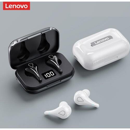 Lenovo LP3 True Wireless Bluetooth Earbuds In ear LED Power Display TWS Earphone Sports Waterproof Headphone With Mic For IOS