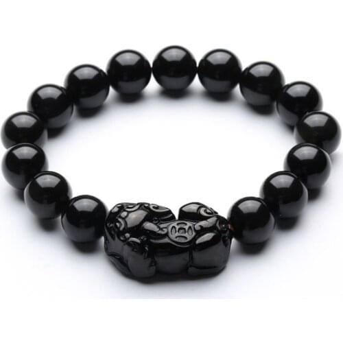 Lucky products Natural Obsidian Jewelry Couples Men & Women Crystal pixiu Bracelets