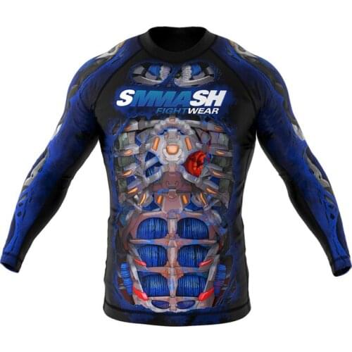 Mens Running T-Shirts Quick Dry Compression Sport T-Shirts Fitness Gym Running Shirts Soccer Shirts Mens MMA Jersey Sportswear