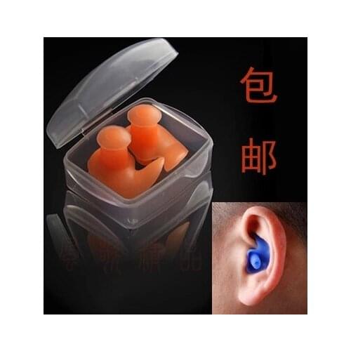 Swimming bath shampoo soft waterproof silicone earplugs free shipping