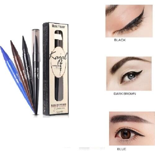 New 1 Pc Waterproof Quick-drying Eyeliner Non-Smudge Black Brown Blue 3 Colors Eye Makeup Professional Lasting Cosmetic TSLM2