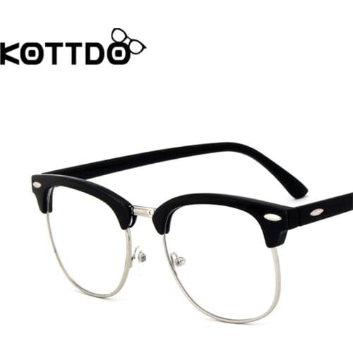 KOTTDO Retro Grade Eye Glasses Frame for Women Myopia No-degree Glasses Frame Round Metal Mens Glasses of 2019