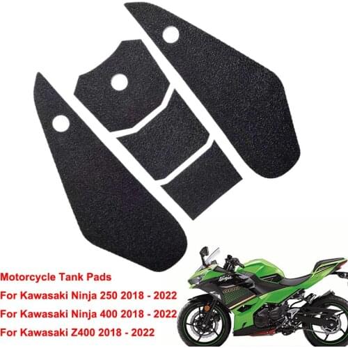 Motorcycle Full Set PVC Anti-slip Side Tank Pads Knee Grip Protective Stickers For Kawasaki Ninja 400 Z400 Ninja 250 2018-2022