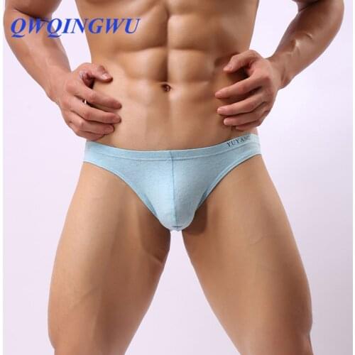 Sexy Men Underwear Briefs U Convex Big Penis Pouch Design Wonderjock Men Cotton Briefs for Man Bikini Cueca Gay Briefs