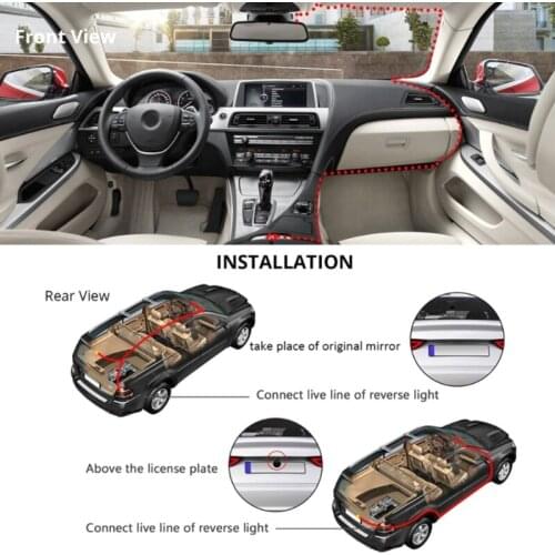 Backup Rear View Camera Waterproof Car Parking Rearview Reverse Safety Vehicle Monitor System Mirror Video LCD
