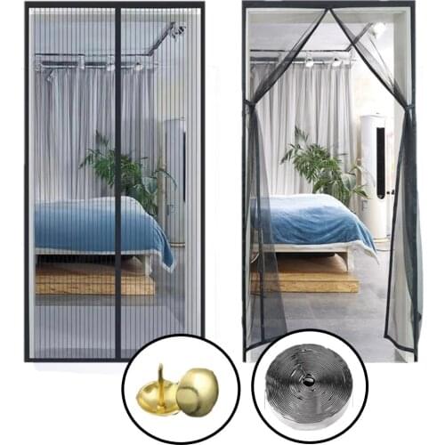 Magnetic Screen Door Curtain Summer Anti-Mosquito Net Fly Insect Screen Mesh Automatic Closing Easy Installationfor Home Kitchen