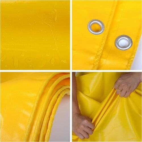 0.5mm Thicken Yellow PVC Tarpaulin Flame Retardant Rainproof Tarp Garden Plant Balcony Cover Anti-flaming Cloth Forest Fireproof