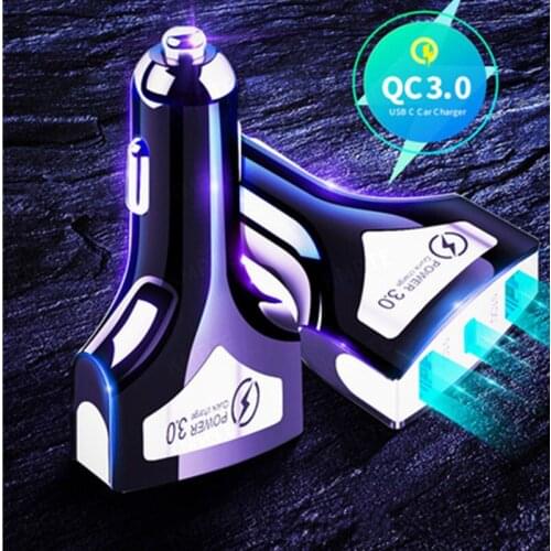 12-32v Smart IC Fast Charge Qc3.0 Type-c Interface 3 Usb Ports Power Adapter 3.4a Car Quick Charge Adapter For Smartphones