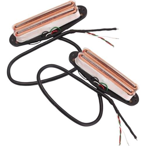 2x Dual Hot Rail Pickup for Stratocaster Guitar Parts Transparent