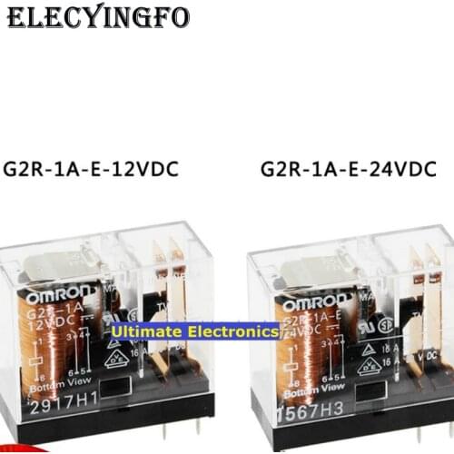 2pcs G2R-1A-E-12VDC G2R-1A-E-24VDC DC12V DC24V relay