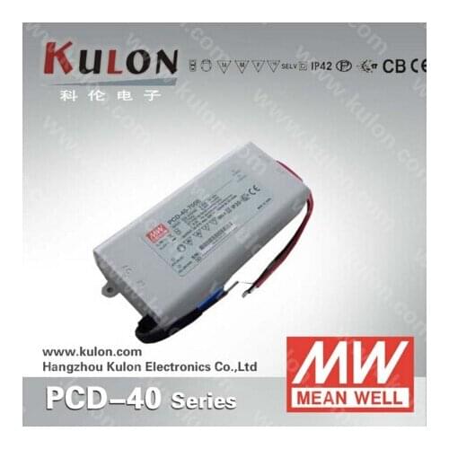 40W 1750mA LED power supply Meanwell PCD-40-1750B constant current AC dimmable UL CB TUV CE EMC FCC