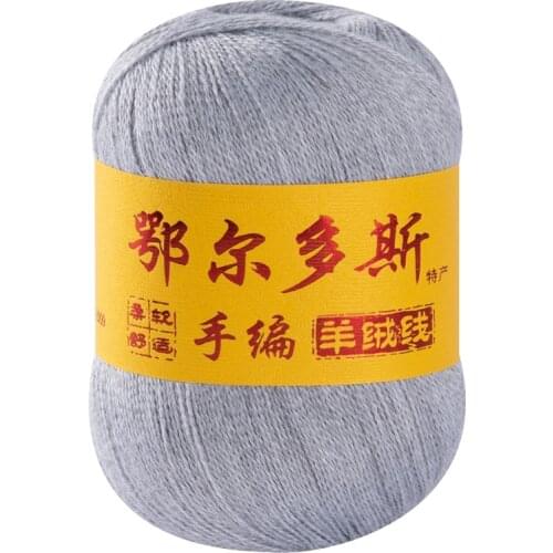 50g Natural Soft Cashmere Yarn Smooth Companion Wool Yarn Hand Knitting Scarf DIY Anti-pilling Fine Ordos Quality Thread VS010