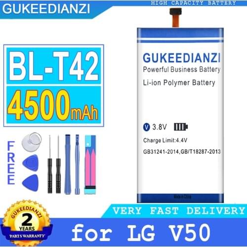 4500mAh GUKEEDIANZI Battery BL-T42 for LG V50 ThinQ 5G LM-V500 V500N V500EM v500xm Smart Phone Big Power Bateria