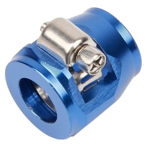 AN8 8 AN Blue Hose End Finisher Aluminium Alloy Fuel Oil Water Pipe Clip Clamp