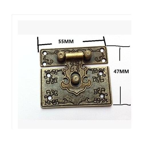 Antique antique vintage style Decorate Jewelry Gift Wooden Box Hasp wooden hasp lock Zinc alloy clasp A23