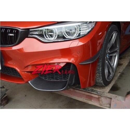Carbon Fiber CAR FRONT BUMPER SPLITTERS LIP SPOILER SIDE APRONS FIT FOR 09-16 BMW M3 M4 F80 F82 F83 2009-2016