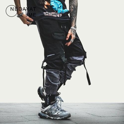 New Arrivals Mens Side Pockets Cargo Harem Pants fashion hip hop joggers punk rock cargo pants streetwear trousers Man Casual