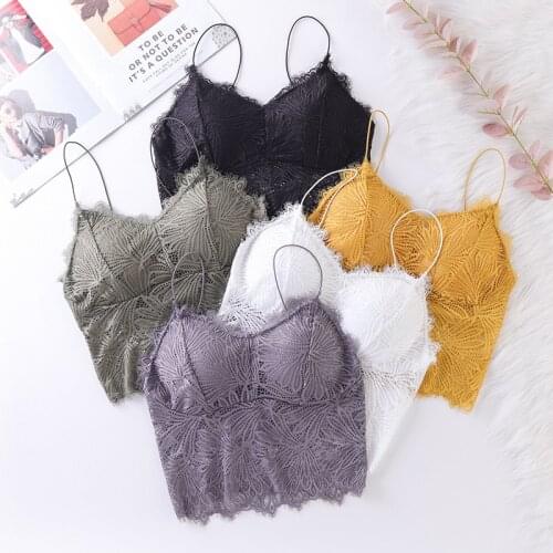 Sexy tenue femme Women Lingerie Thin Suitable Bralette Lace Wireless Soft Breathable Bra Underwear Girls bras for women
