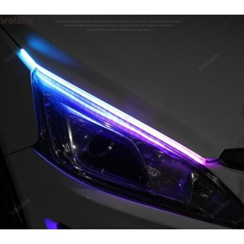 Colorful water turn signal streamer daytime running light with modified universal LED light guide strip ultra-thin CD50 Q04
