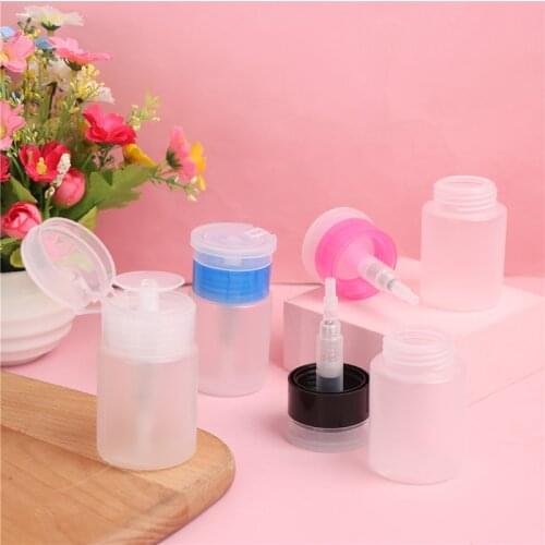 60ML Nail Art Pump Dispenser Empty Bottle Remover Cleaner Small Pressure Bottle