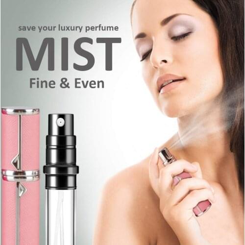 5ml Travel Leather Can Be Filled With Perfume Atomizer, The Bottom Is Filled With Perfume Atomizer With Superfine Spray Nozzle