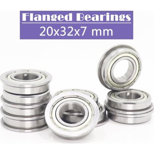 F6804ZZ Flange Bearing 20x32x7mm 10PC Double Shielded Deep Groove Flanged F6804 Z ZZ Ball Bearings F6804-2Z F6804Z