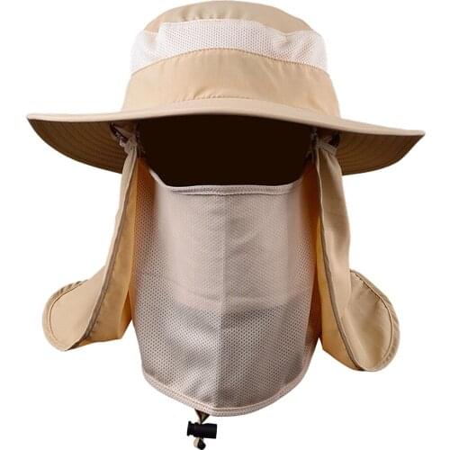 360 Degree Sunscreen Cap Unisex Summer Wide Brim Hat for Hiking Fishing Cycling Mountaineering