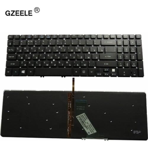 GZEELE laptop keyboard for Acer M3-581G 581PTG V5-531 V5-551 MS2361 RU layout with backlight black replace keyboard