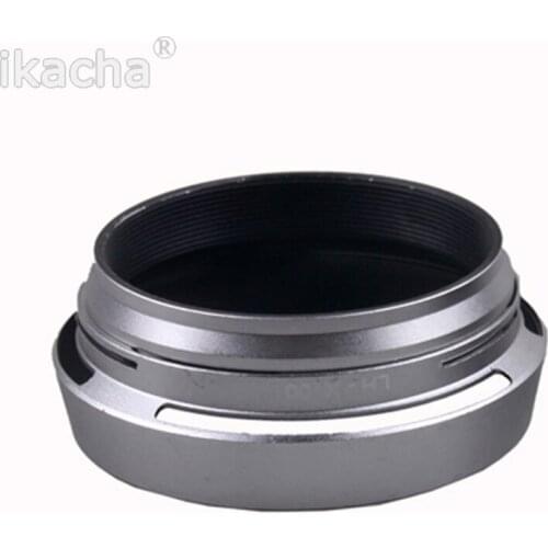 10pcs Hot Silver 49mm Lens Adapter Ring + Metal Lens Hood for Fujifilm Fuji X100 Replace LH-X100