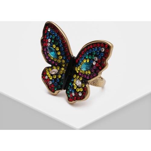 AMORITA Design Cute Butterfly Ring