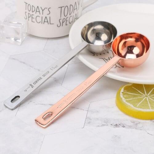 Stainless Steel Measuring Spoon Coffee Scoop 15ml Flavouring Tablespoon Kitchen Accessories