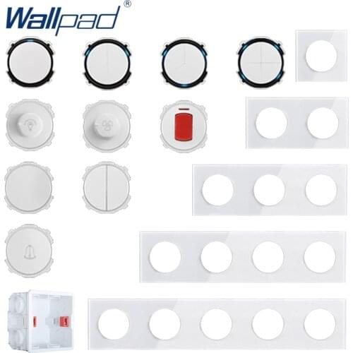 Wallpad DIY Module White Glass Wall Light Switch LED Indicator Function Key Only Free Combination